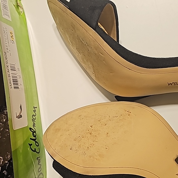 Sam Edelman Yaro Black Suede Heels Size 9 - Picture 6 of 10